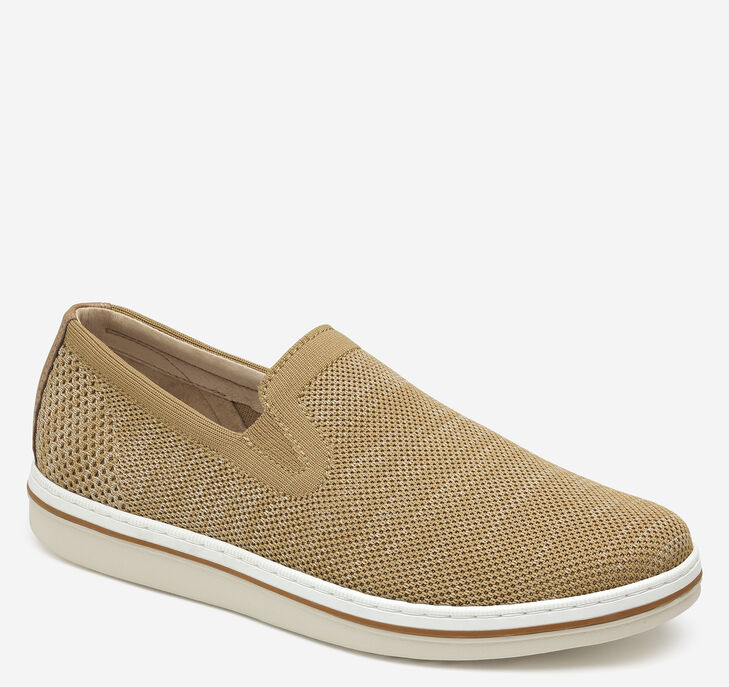 Johnston & Murphy Trenton Knit Slip On Skor Herr - Beige Skor [DA3581047]